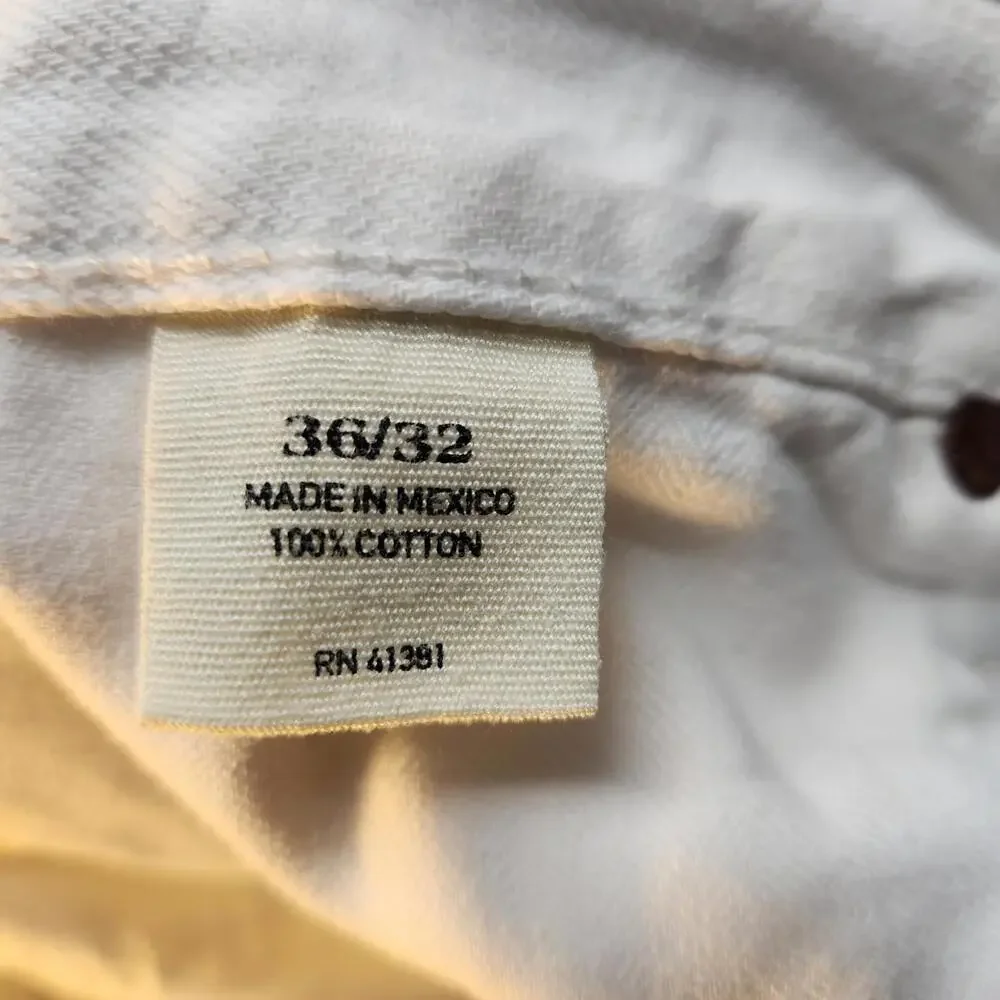 Polo‎ Varick Slim Straight White Jeans Size 36x32